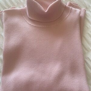 Chico’s Pink Turtleneck Ribbed Sweater